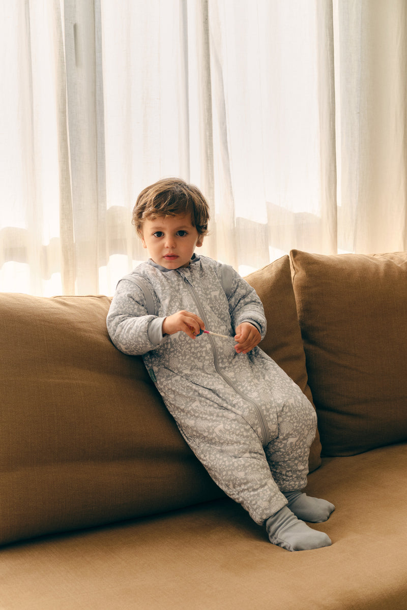 SLEEPING JUMPSUIT - WOODLAND - TOG 2.5 - WITH SOCKS AND SLEEVES