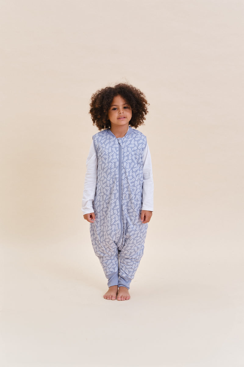 SLEEPING JUMPSUIT- BLUE GARDEN - TOG 2.5