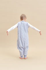 SLEEPING JUMPSUIT- BLUE GARDEN - TOG 2.5