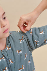 SLEEPING JUMPSUIT- BEAGLE - TOG 2.5 - WITH SOCKS AND SLEEVES