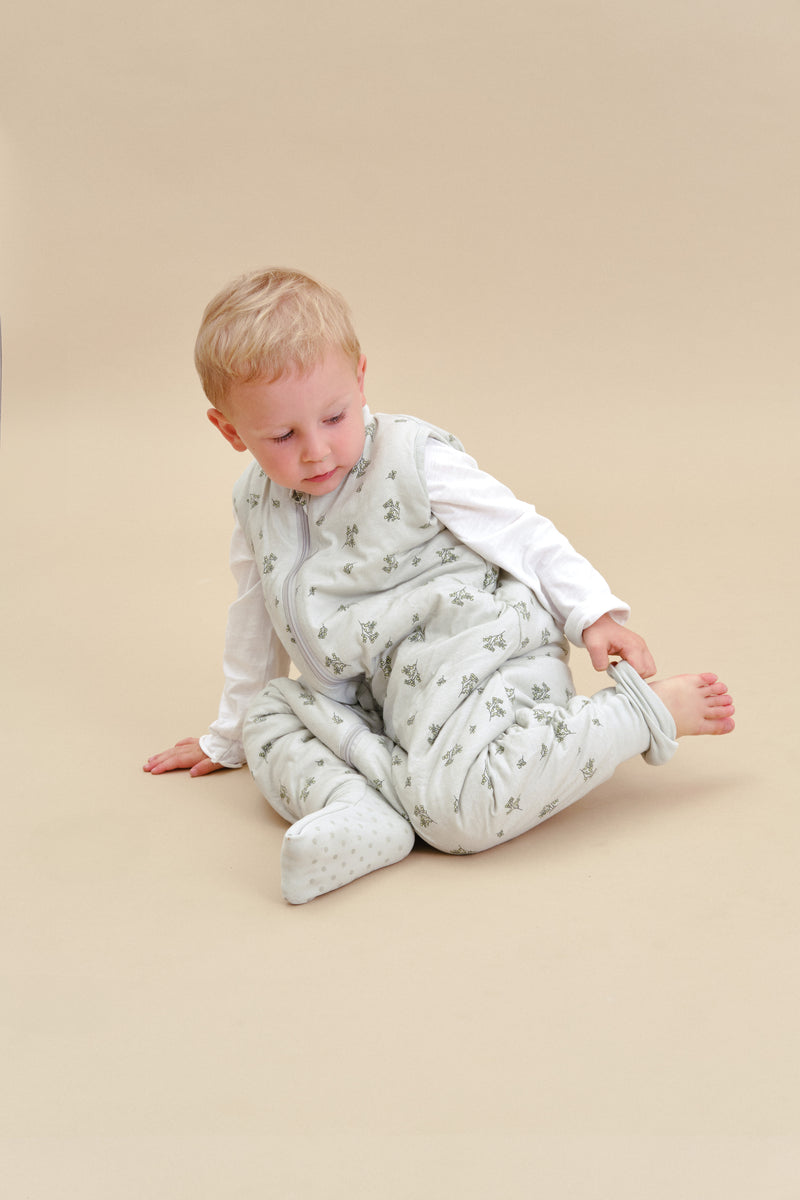 PIJAMA MANTA CON CALCETINES ANTIDESLIZANTES-TOG 2.5- BOTANY GREEN