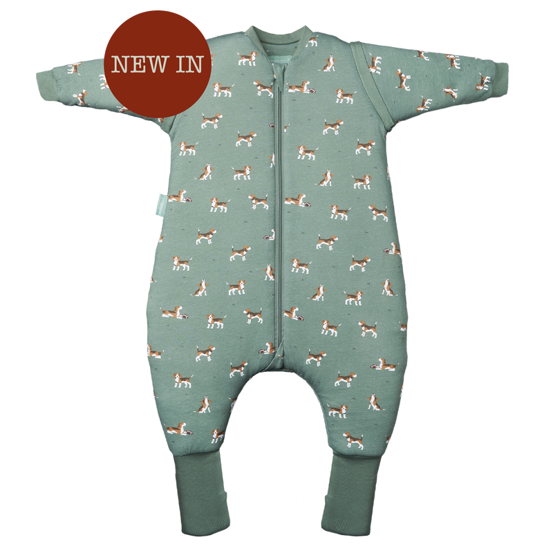 SLEEPING JUMPSUIT- BEAGLE - TOG 2.5 - WITH SOCKS AND SLEEVES