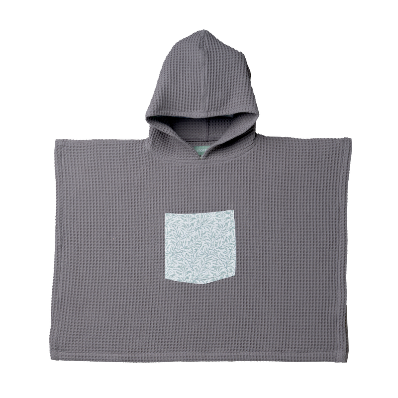 PONCHO DE BAÑO GRIS ANTRACITA