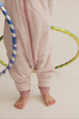 SLEEPING JUMPSUIT - VICHY PINK - TOG 1