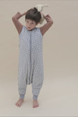 SLEEPING JUMPSUIT- BLUE GARDEN - TOG 2.5